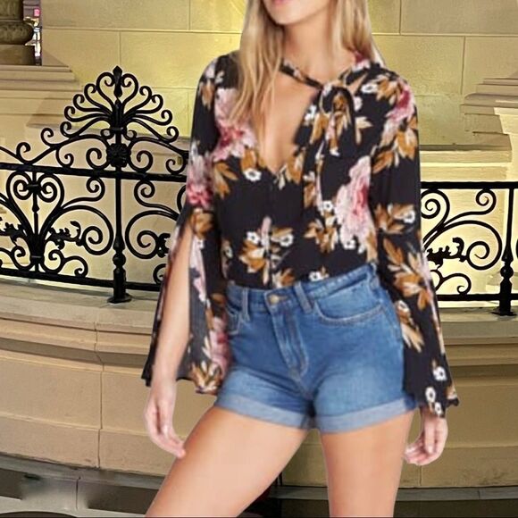 Billabong Lust Linger Long Sleeve Blouse Size Sm - Picture 15 of 15